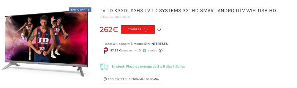 Comprar al Mejor Precio Televisor TD Systems