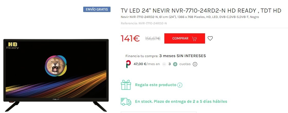 TV Led baratas con gastos de envío incluidos y en oferta en CENOR  ELECTRODOMÉSTICOS